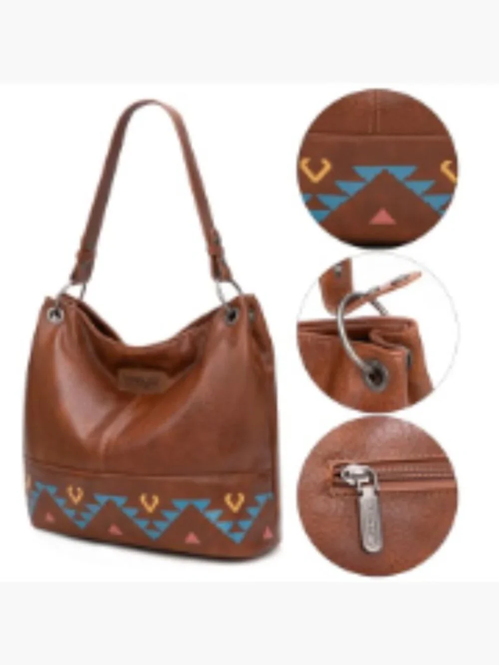 Woman Faux Leather Hobo Bag Top Handle Shoulder Purses Handbag